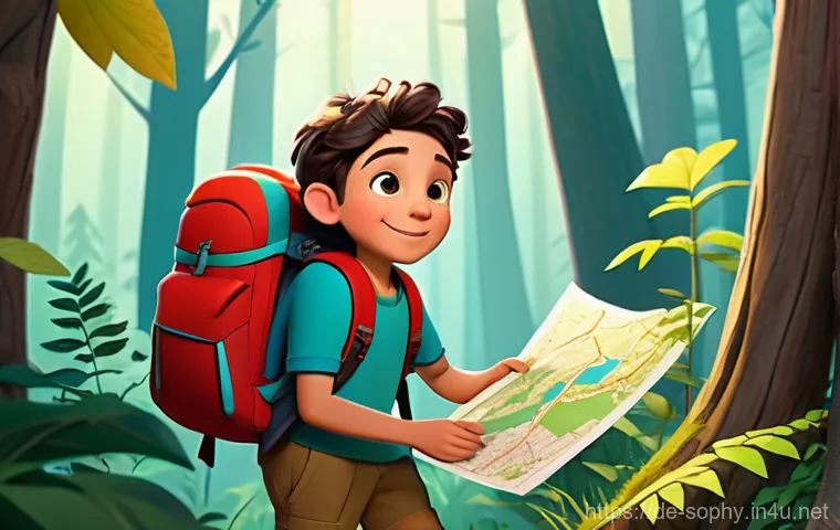 소피루비 제작 기법 - **A charming, classic 2D animated scene of a young adventurer, approximately 10 years old, wearing s...