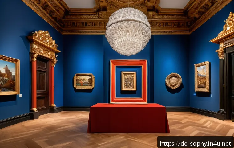 소피루비의 작품성 평가 - A sophisticated art installation blending Renaissance and Baroque classical motifs with modern mixed...